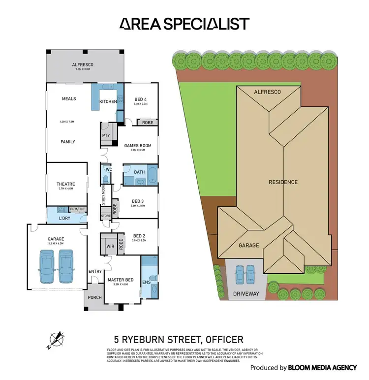 Floorplan of Homely house listing, 5 Ryeburn Street, Officer VIC 3809