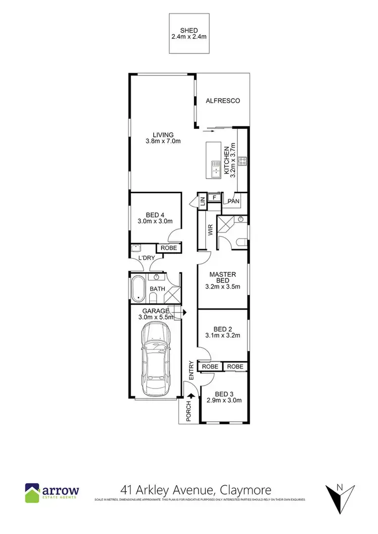 Floorplan of Homely house listing, 41 Arkley Avenue, Claymore NSW 2559