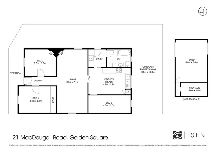 Floorplan of Homely house listing, 21 MacDougall Road, Golden Square VIC 3555
