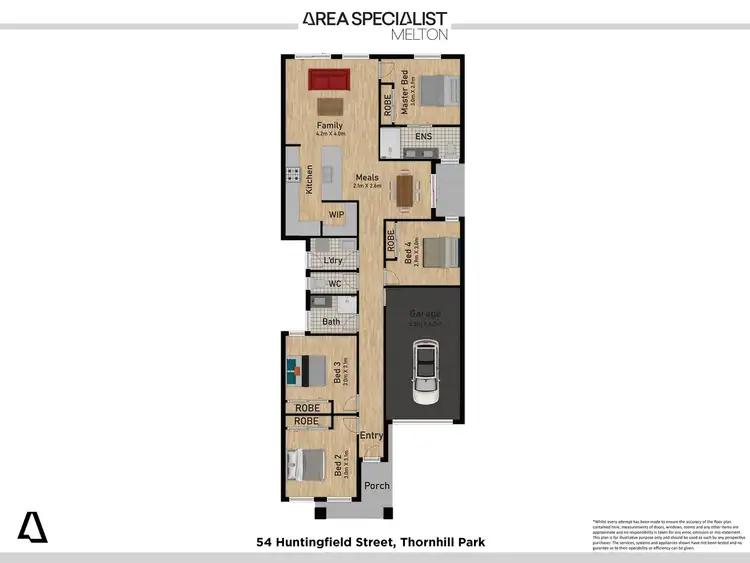 Floorplan of Homely house listing, 54 Huntingfield Street, Thornhill Park VIC 3335