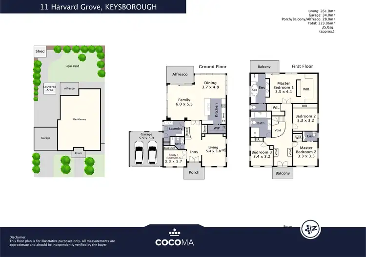 Floorplan of Homely house listing, 11 Harvard Grove, Keysborough VIC 3173