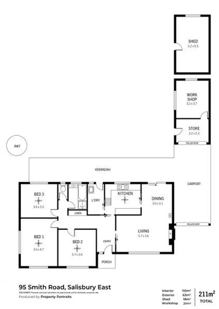 Floorplan of Homely house listing, 95 Smith Road, Salisbury East SA 5109