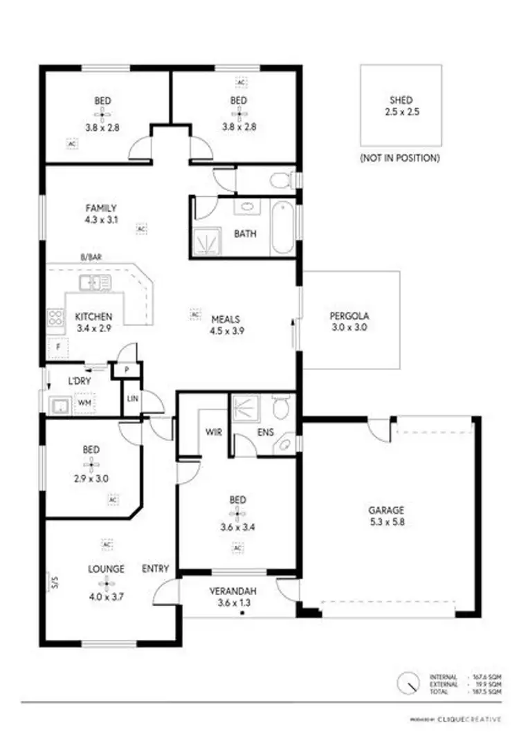 Floorplan of Homely house listing, 24 Thompson Circuit, Evanston Park SA 5116