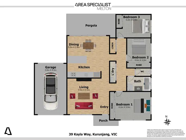 Floorplan of Homely house listing, 39 Kayla Way, Kurunjang VIC 3337