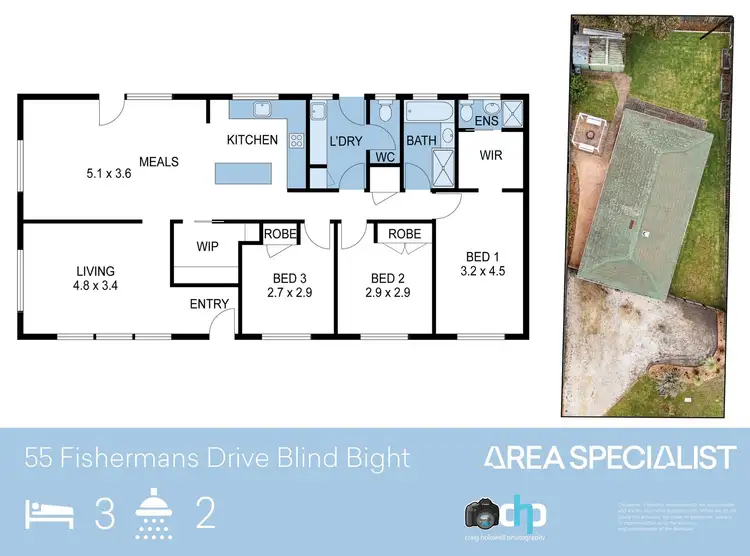 Floorplan of Homely house listing, 55 Fishermans Drive, Blind Bight VIC 3980