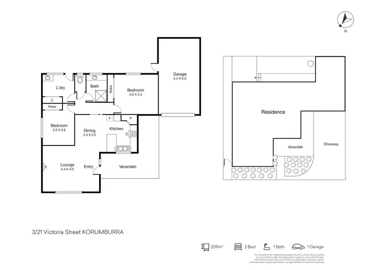 Floorplan of Homely unit listing, 3/21 Victoria Street, Korumburra VIC 3950