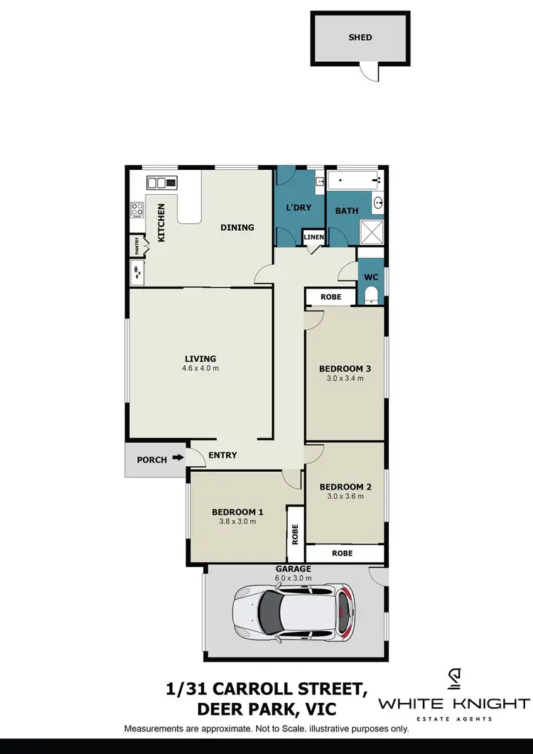 Floorplan of Homely unit listing, 1/31 CARROLL STREET, Deer Park VIC 3023