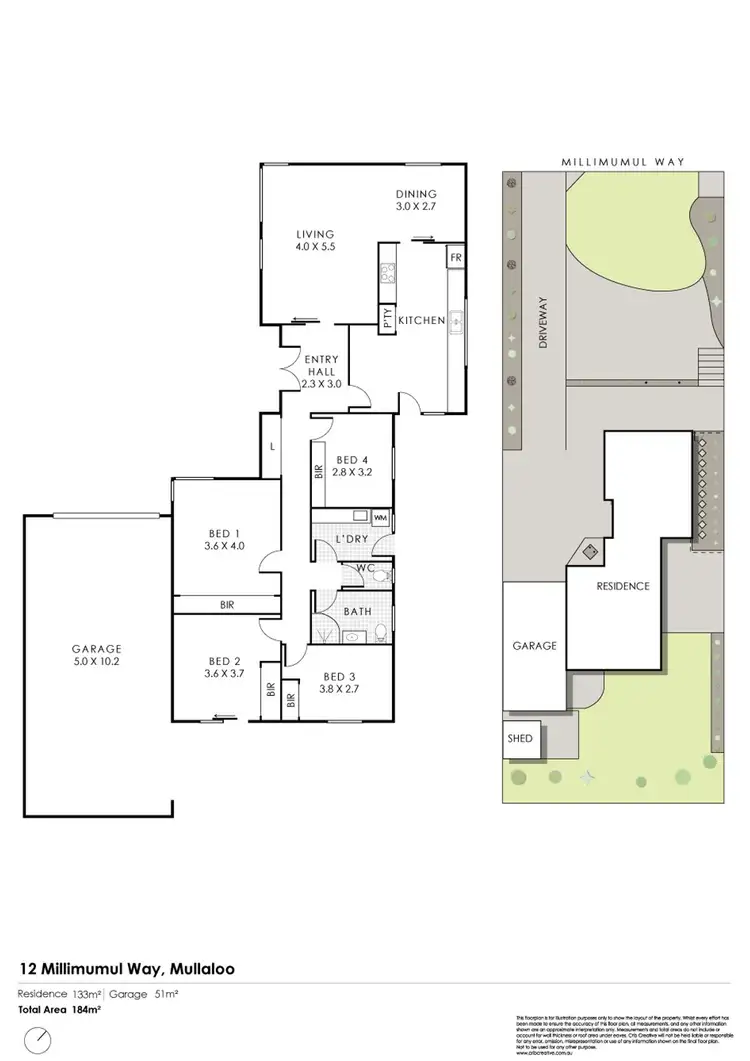 Floorplan of Homely house listing, 12 MILLIMUMUL WAY, Mullaloo WA 6027