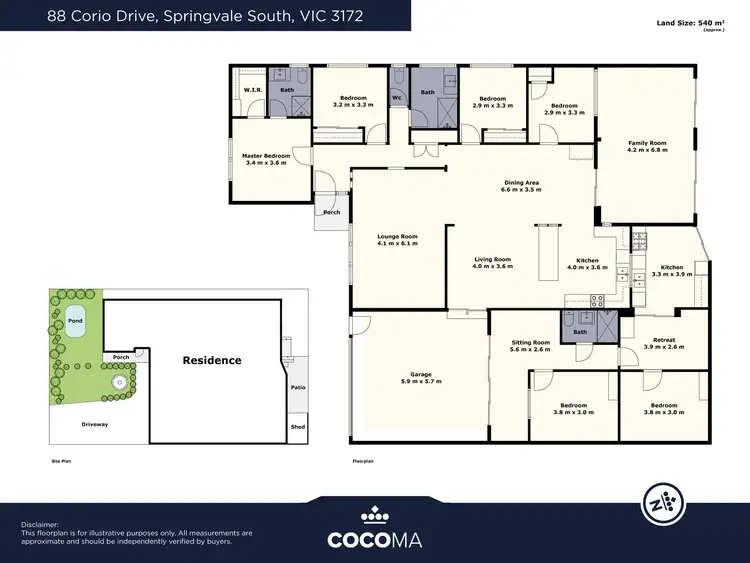 Floorplan of Homely house listing, 88 Corio Drive, Springvale South VIC 3172