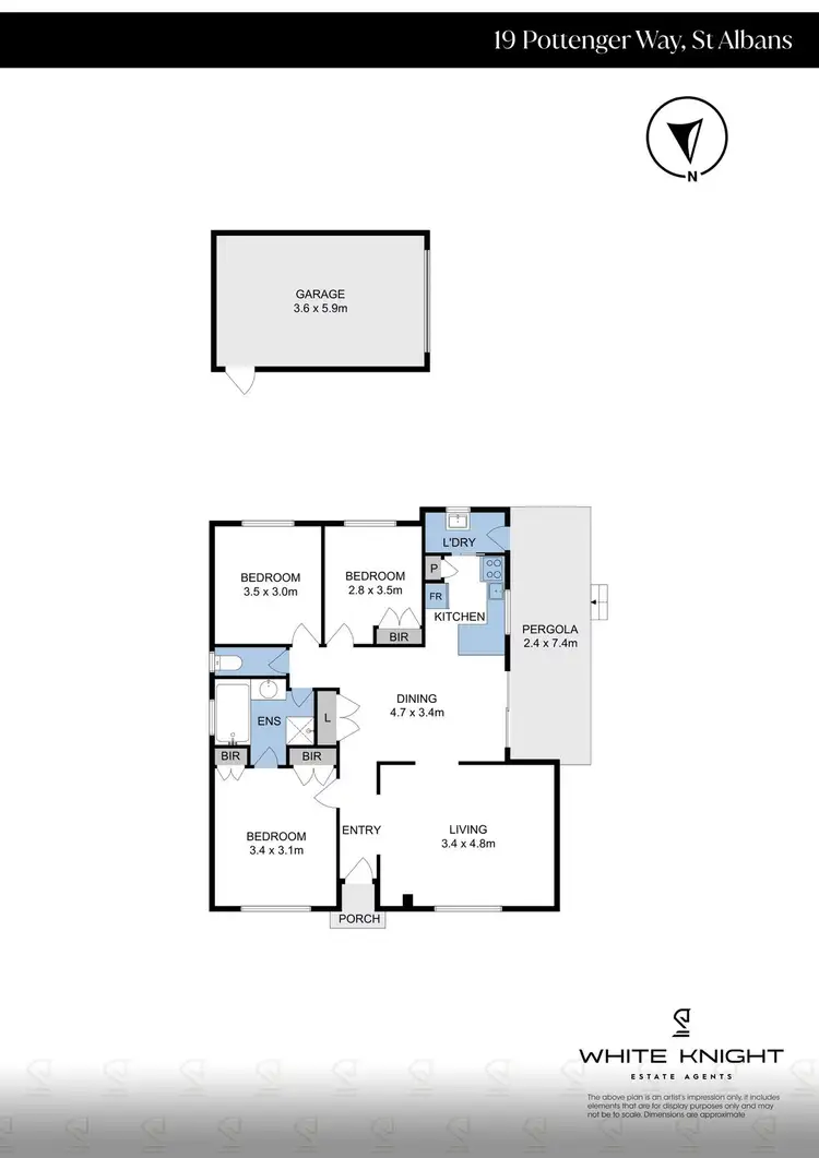 Floorplan of Homely house listing, 19 Pottenger Way, St Albans VIC 3021
