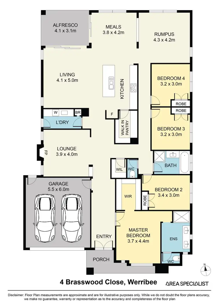 Floorplan of Homely house listing, 4 Brasswood Close, Werribee VIC 3030