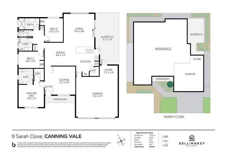 Floorplan of Homely villa listing, 9 Sarah Close, Canning Vale WA 6155