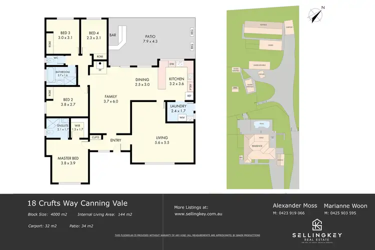 Floorplan of Homely house listing, 18 CRUFTS WAY, Canning Vale WA 6155