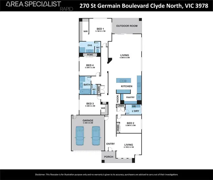 Floorplan of Homely house listing, 270 Saint Germain Boulevard, Clyde North VIC 3978
