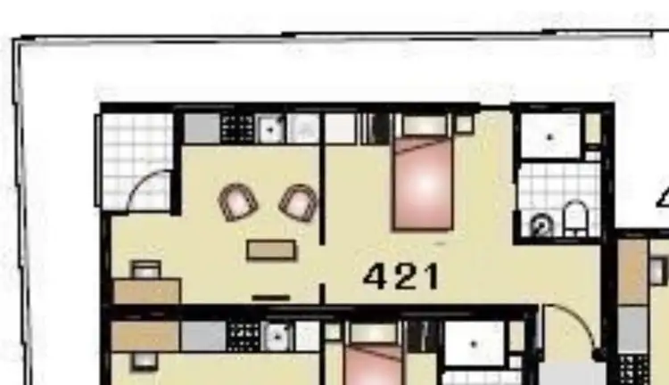 Floorplan of Homely studio listing, 421/42 Porter Street, Prahran VIC 3181