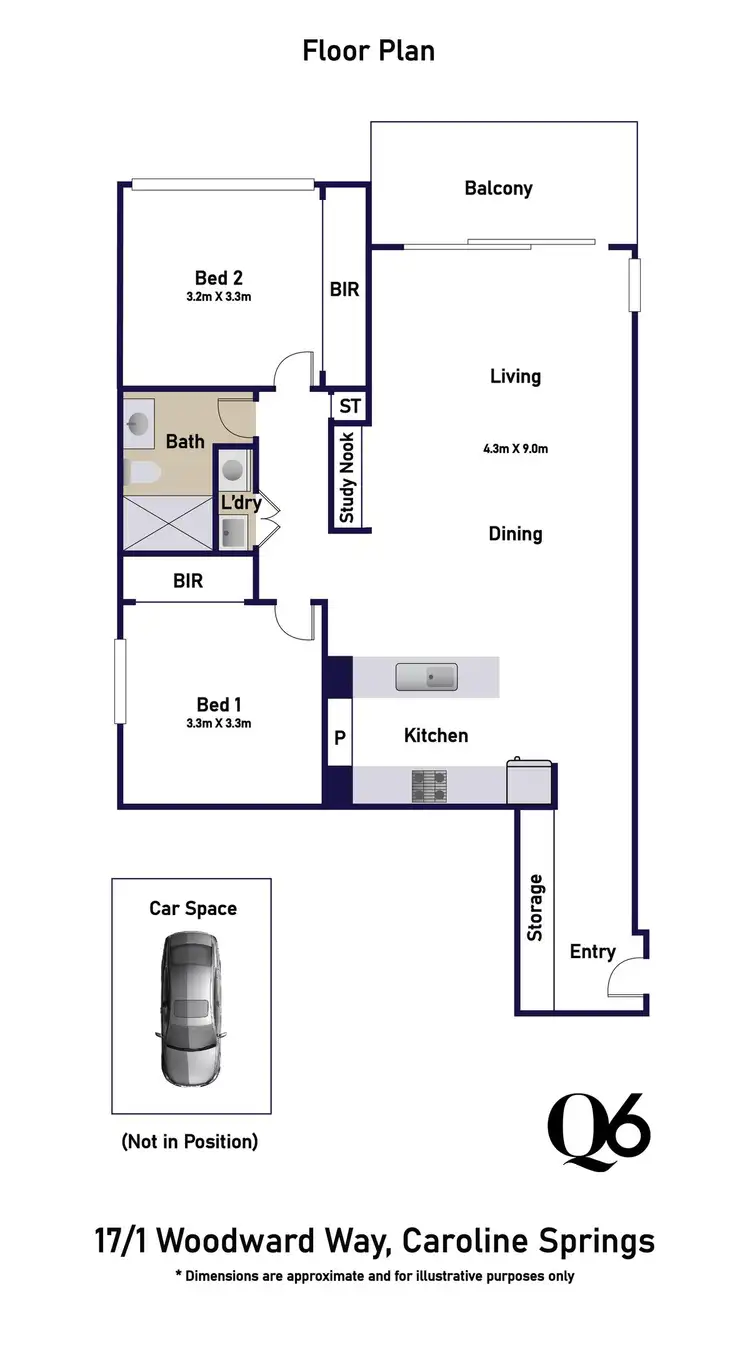Floorplan of Homely apartment listing, 17/1 Woodward Way, Caroline Springs VIC 3023