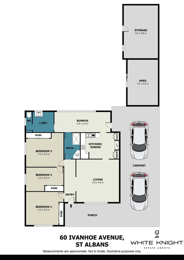 Floorplan of Homely house listing, 60 Ivanhoe Avenue, St Albans VIC 3021