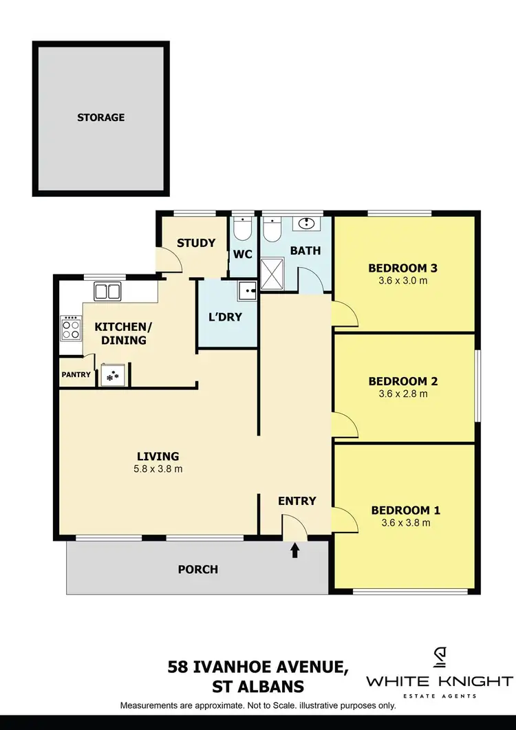 Floorplan of Homely house listing, 58 Ivanhoe Avenue, St Albans VIC 3021
