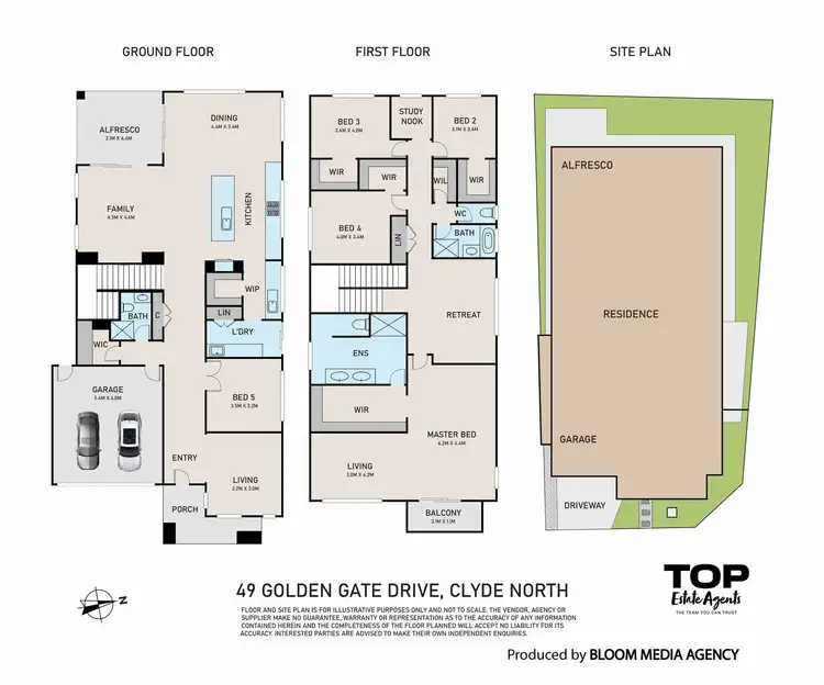 Floorplan of Homely house listing, 49 Golden Gate Drive, Clyde North VIC 3978
