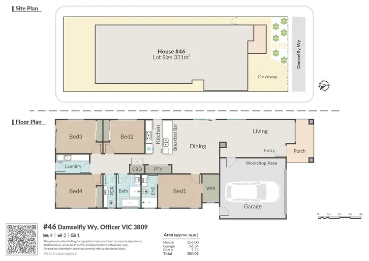 Floorplan of Homely house listing, 46 DAMSELFLY WAY, Officer VIC 3809