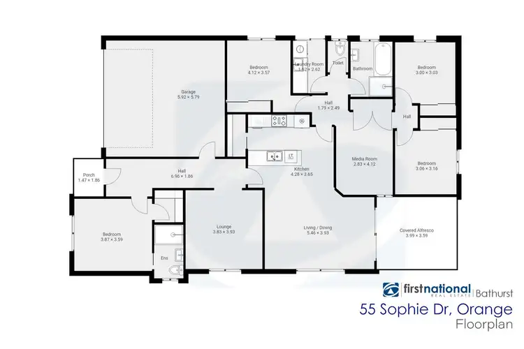 Floorplan of Homely house listing, 55 Sophie Drive, Orange NSW 2800