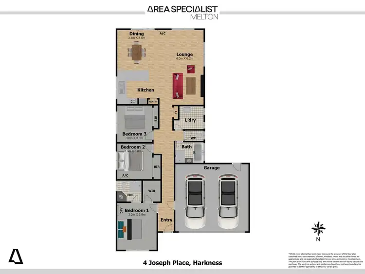 Floorplan of Homely house listing, 4 Joseph Place, Harkness VIC 3337