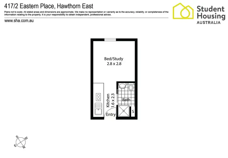 Floorplan of Homely unit listing, 417/2 Eastern Place, Hawthorn East VIC 3123
