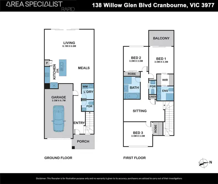 Floorplan of Homely house listing, 138 Willow Glen Boulevard, Cranbourne VIC 3977