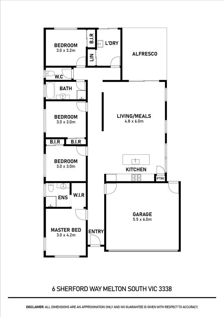 Floorplan of Homely house listing, 6 Sherford Way, Melton South VIC 3338