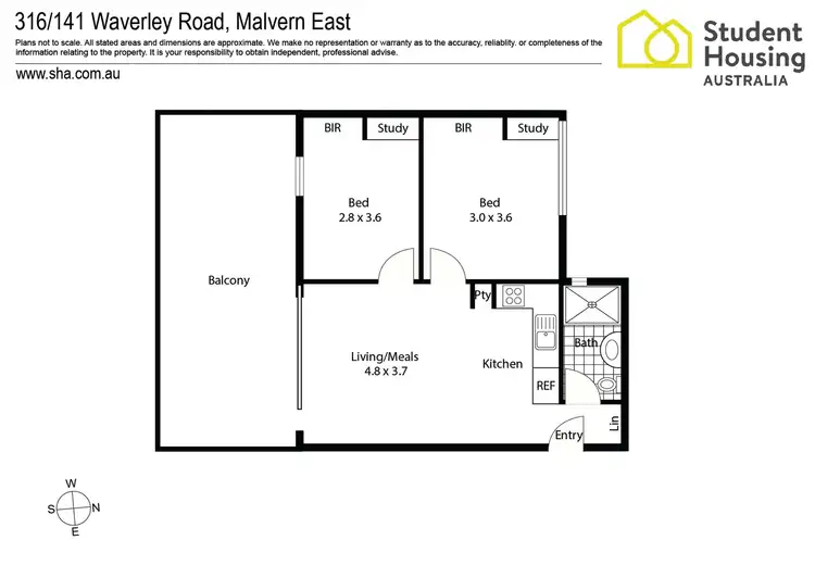 Floorplan of Homely unit listing, 316/141 Waverley Road, Malvern East VIC 3145
