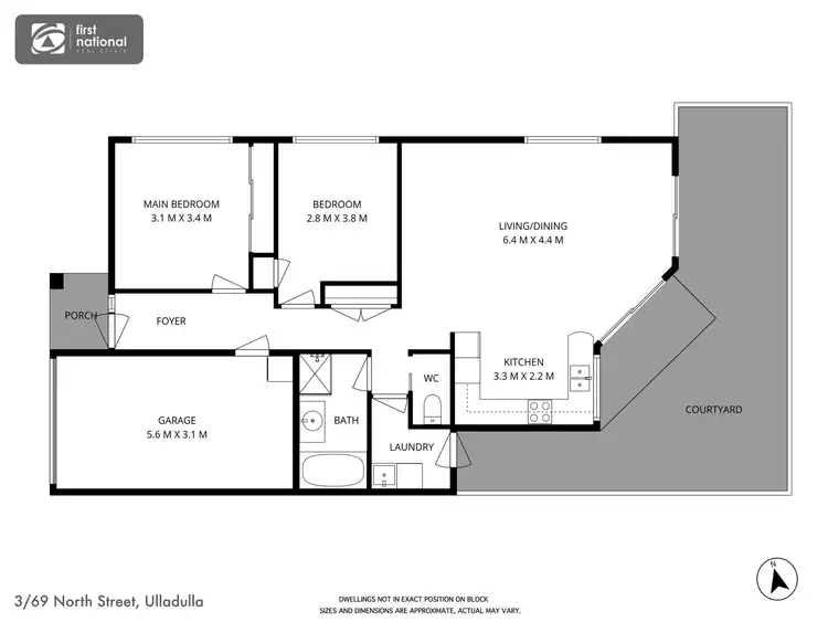 Floorplan of Homely townhouse listing, 3/69 North Street, Ulladulla NSW 2539