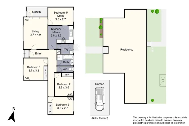 Floorplan of Homely unit listing, 2/4 Trainor Court, Noble Park VIC 3174