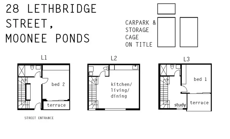 Floorplan of Homely townhouse listing, 28 Lethbridge St, Moonee Ponds VIC 3039