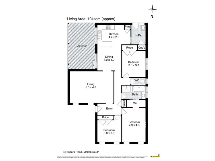Floorplan of Homely house listing, 4 Flinders Road, Melton South VIC 3338
