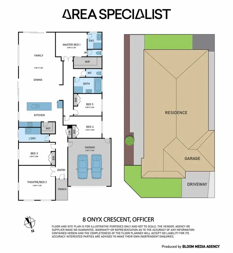 Floorplan of Homely house listing, 8 Onyx Crescent, Officer VIC 3809