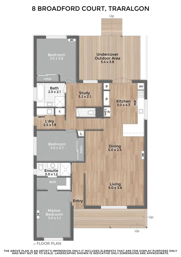 Floorplan of Homely house listing, 8 Broadford Court, Traralgon VIC 3844