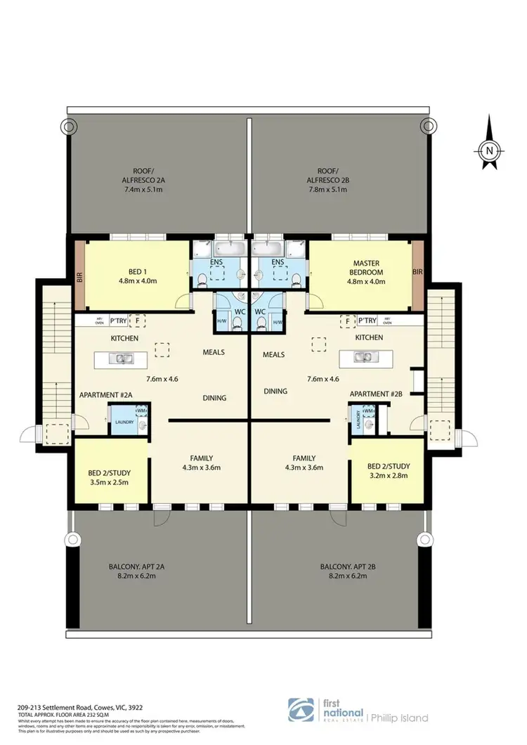 Floorplan of Homely apartment listing, 2a and 2b/209-213 Settlement Road, Cowes VIC 3922
