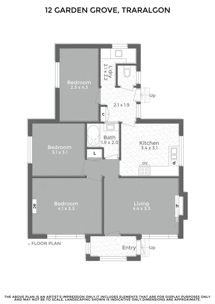 Floorplan of Homely house listing, 12 Garden Grove, Traralgon VIC 3844