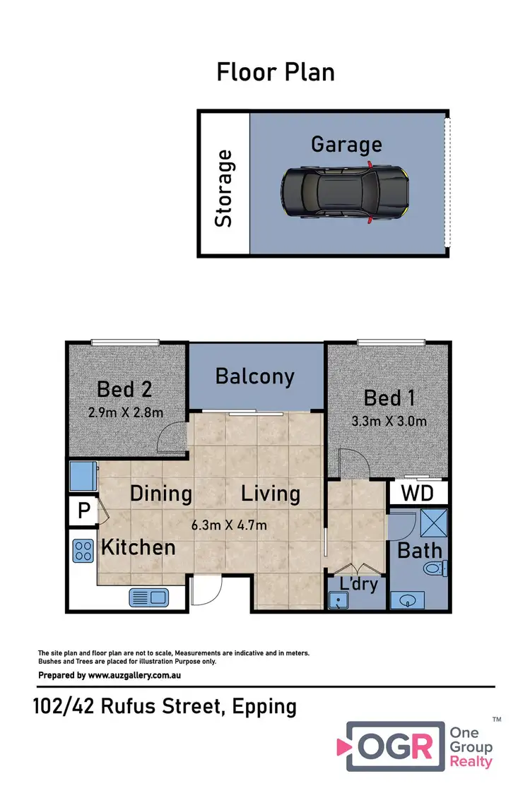 Floorplan of Homely apartment listing, 102/42 Rufus Street, Epping VIC 3076