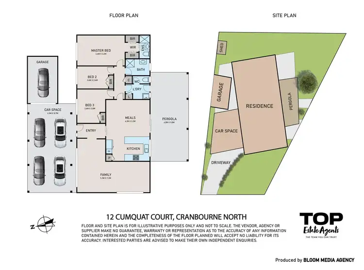 Floorplan of Homely house listing, 12 Cumquat Court, Cranbourne North VIC 3977