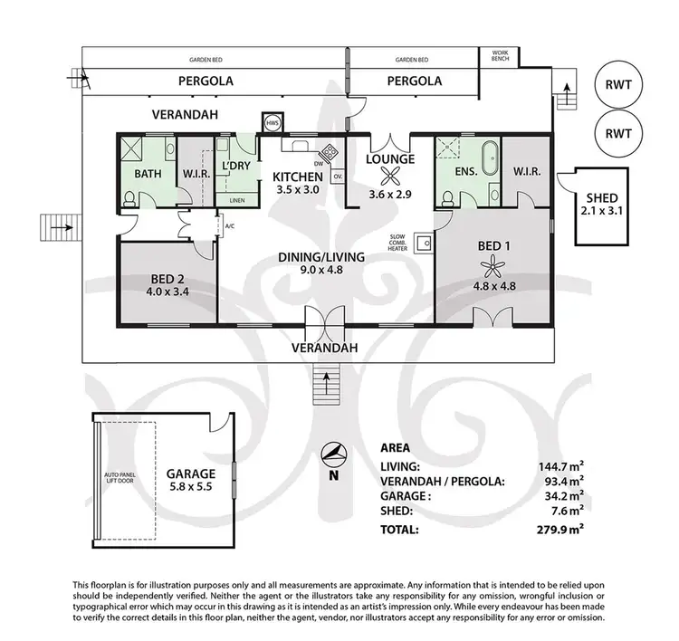 Floorplan of Homely house listing, 2 Jacaranda Drive, Woodside SA 5244