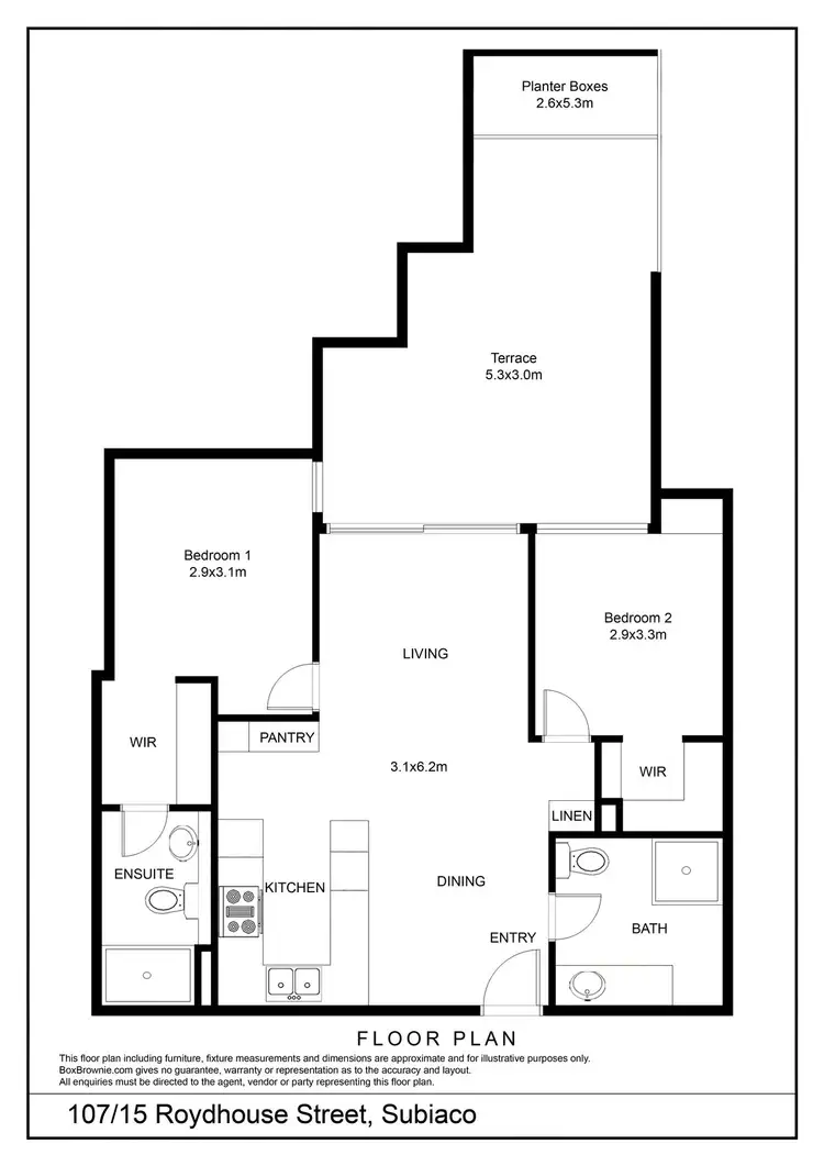 Floorplan of Homely apartment listing, 107/15 Roydhouse Street, Subiaco WA 6008