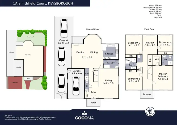 Floorplan of Homely house listing, 1A Smithfield Court, Keysborough VIC 3173