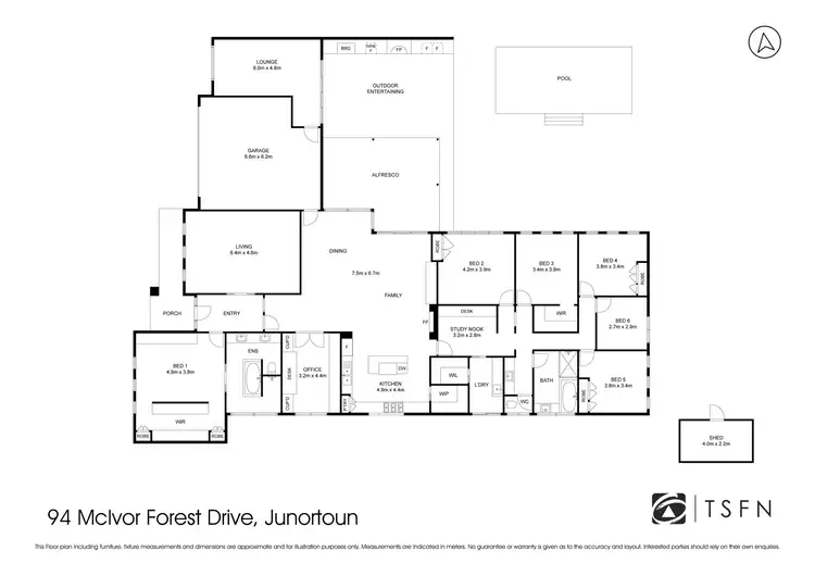 Floorplan of Homely house listing, 94 McIvor Forest Drive, Junortoun VIC 3551
