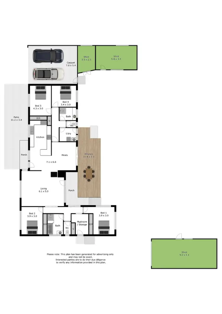 Floorplan of Homely house listing, 51 Growlers Creek Road, Wandiligong VIC 3744