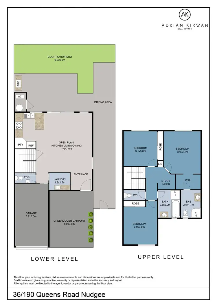 Floorplan of Homely townhouse listing, 36/190 QUEENS ROAD, Nudgee QLD 4014