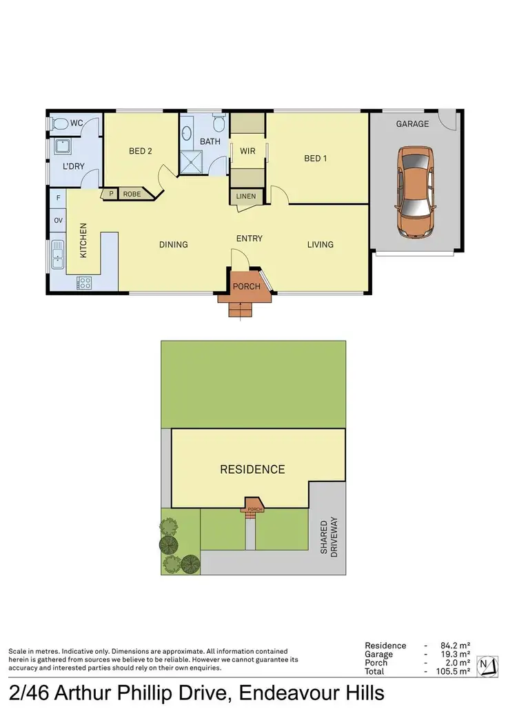 Floorplan of Homely unit listing, 2/46 Arthur Phillip Drive, Endeavour Hills VIC 3802