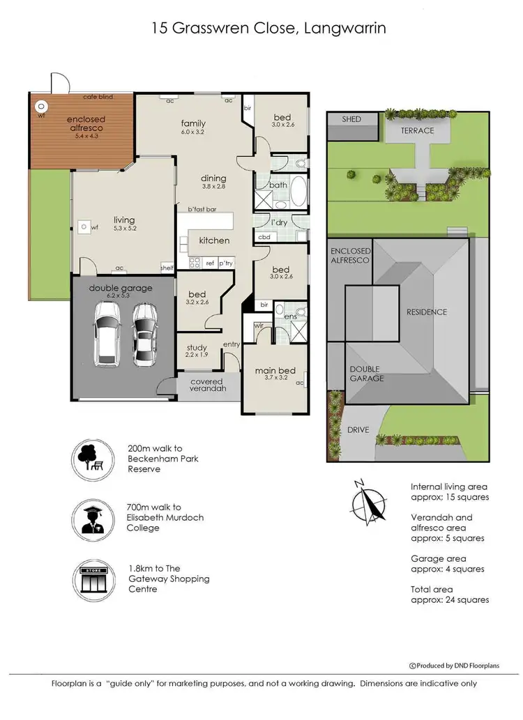 Floorplan of Homely house listing, 15 Grasswren Close, Langwarrin VIC 3910