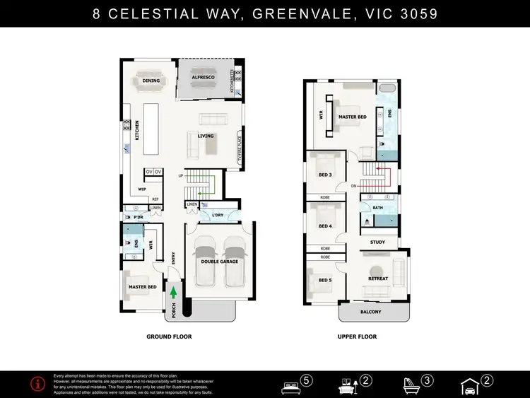 Floorplan of Homely house listing, 8 Celestial Way, Greenvale VIC 3059