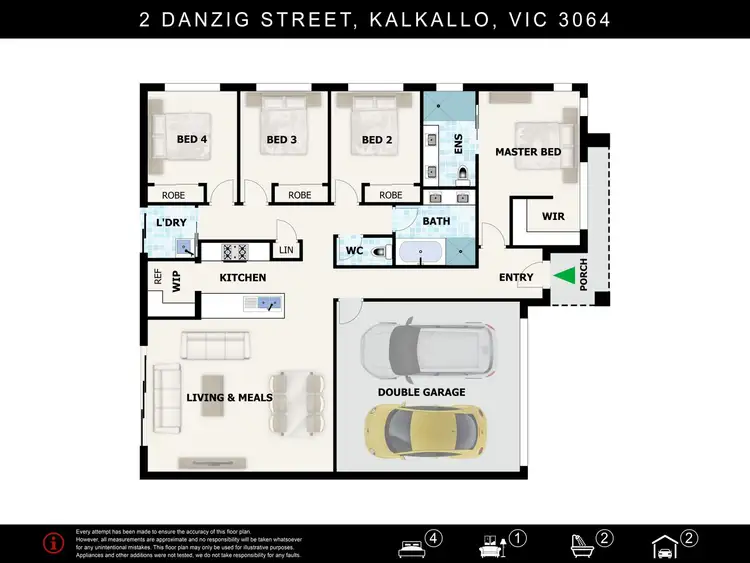 Floorplan of Homely house listing, 2 Danzig Street, Kalkallo VIC 3064